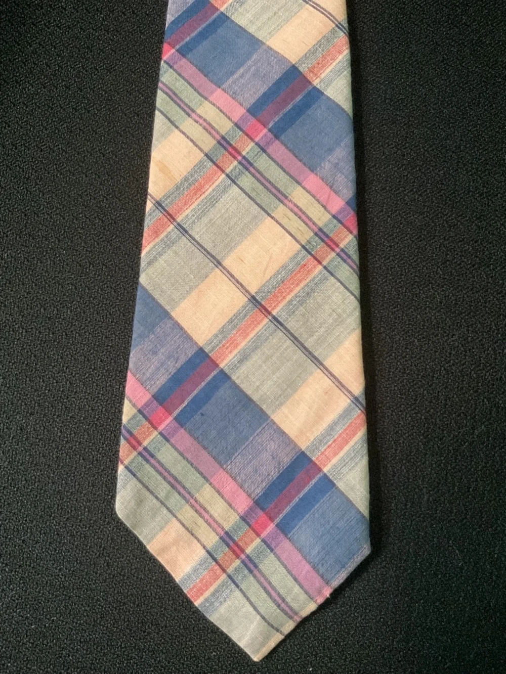 VTG Brooks Brothers 100% Cotton Madras Tie